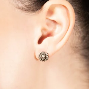 Daisy Skull Earrings