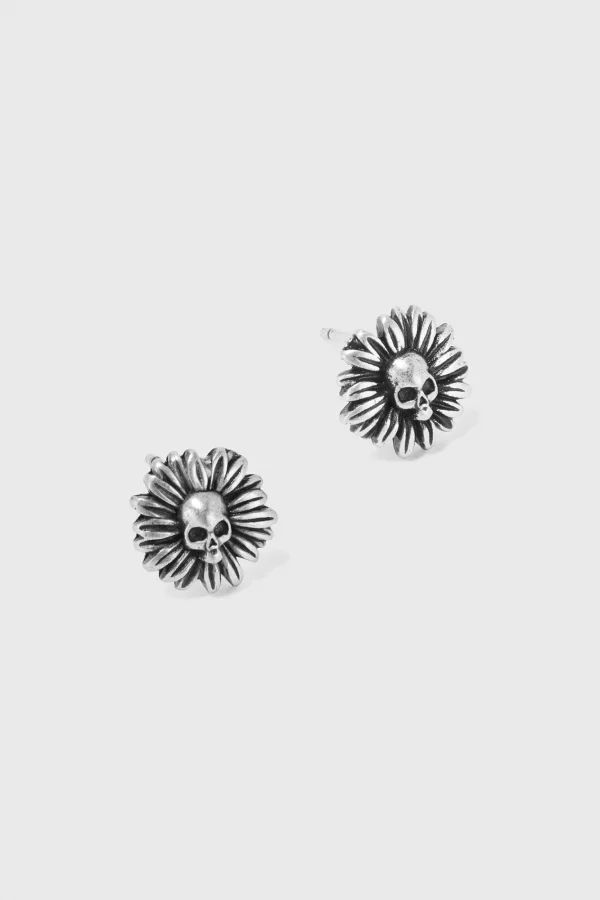 Daisy Skull Earrings - Image 2