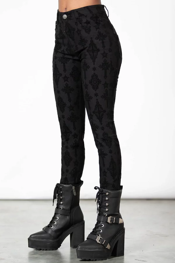NORA FLOCKED TROUSERS