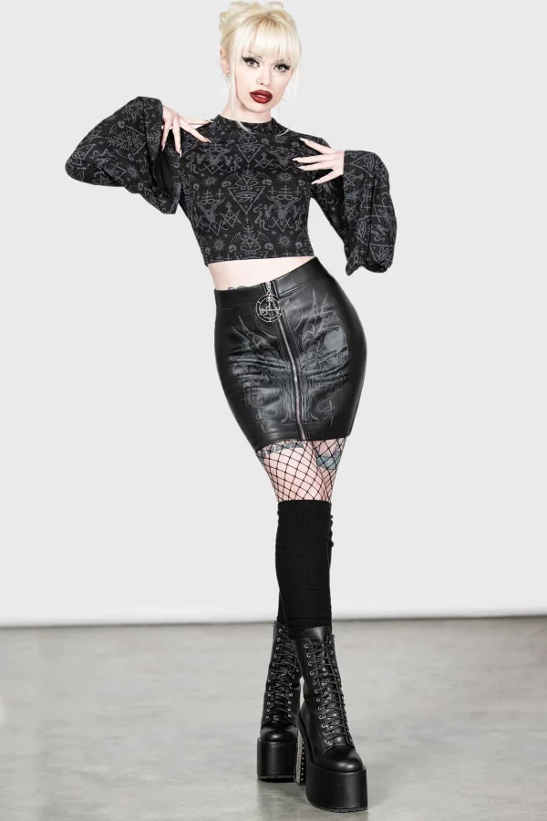 SCARLET FLAME MINI SKIRT